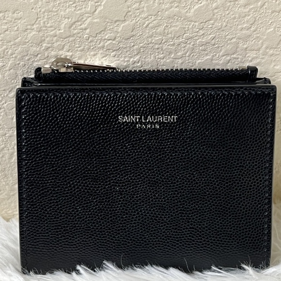 Saint Laurent Leather Compact Wallet - Picture 1 of 7